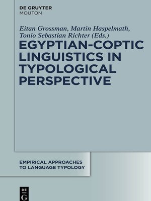 cover image of Egyptian-Coptic Linguistics in Typological Perspective